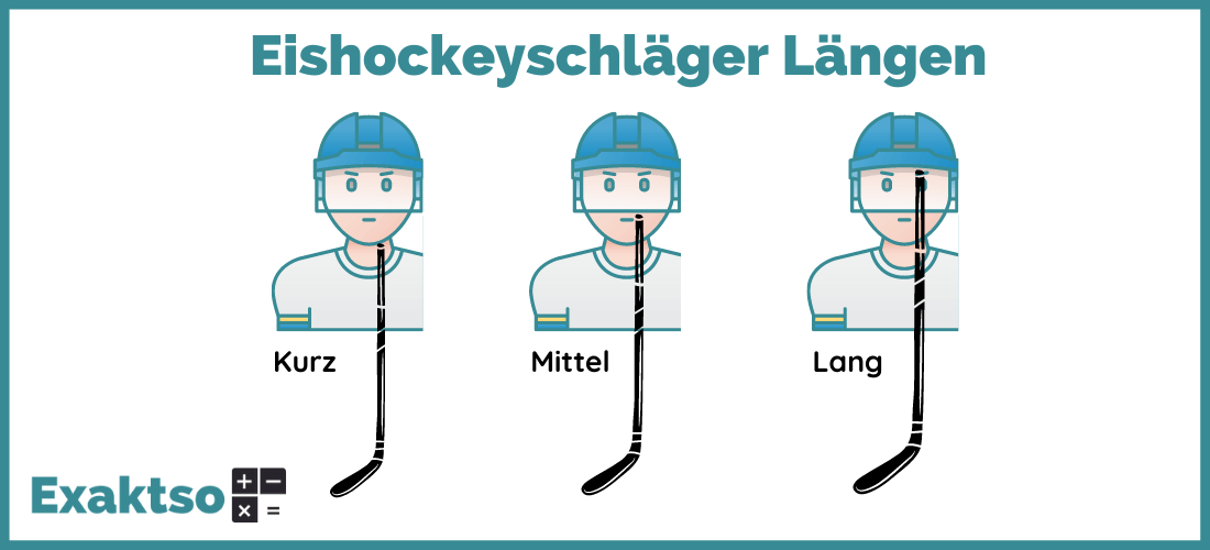 Eishockeyschläger Länge - Infografik - Exaktso.de
