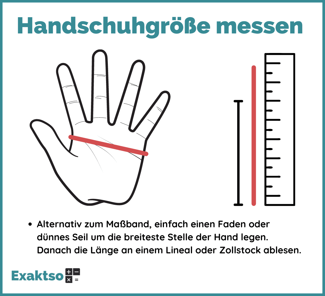 Handschuhgröße messen - Infografik - Exaktso.de