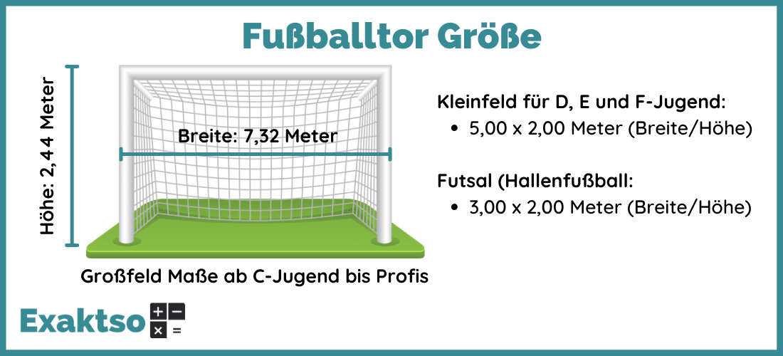 Fußballtor Größen - Infografik - Exaktso.de